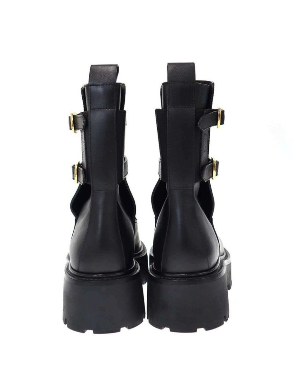 Celine Bulky Buckle Medium Boots Be0212 Black 36 - Picture 3 of 8